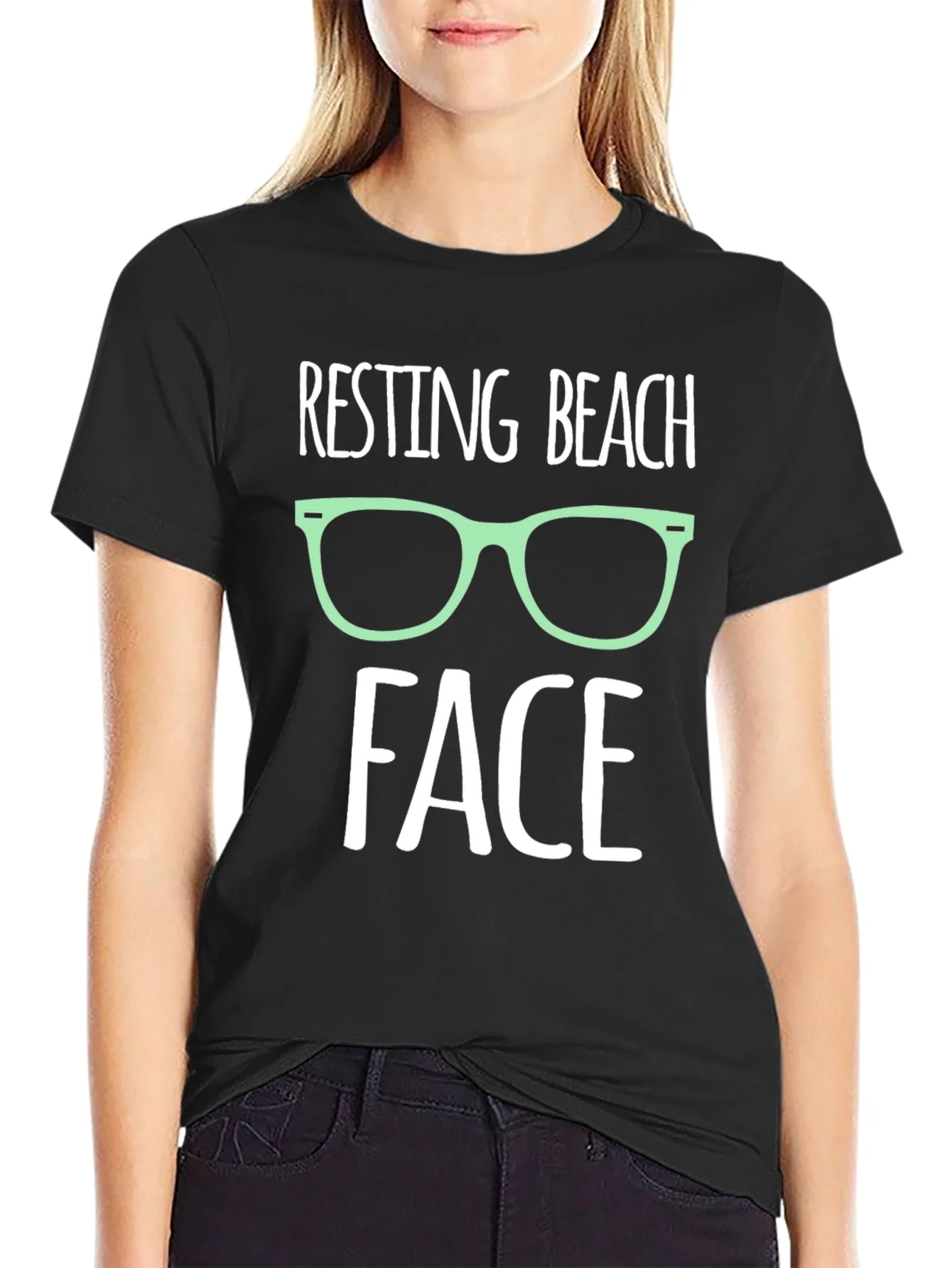 Resting Beach Face Graphic T-Shirt