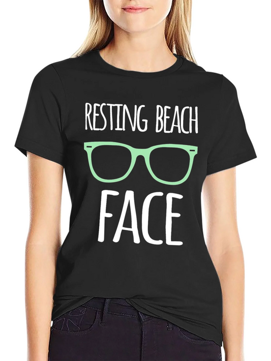 Resting Beach Face Graphic T-Shirt