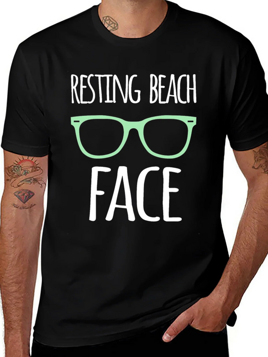 Resting Beach Face Graphic T-Shirt