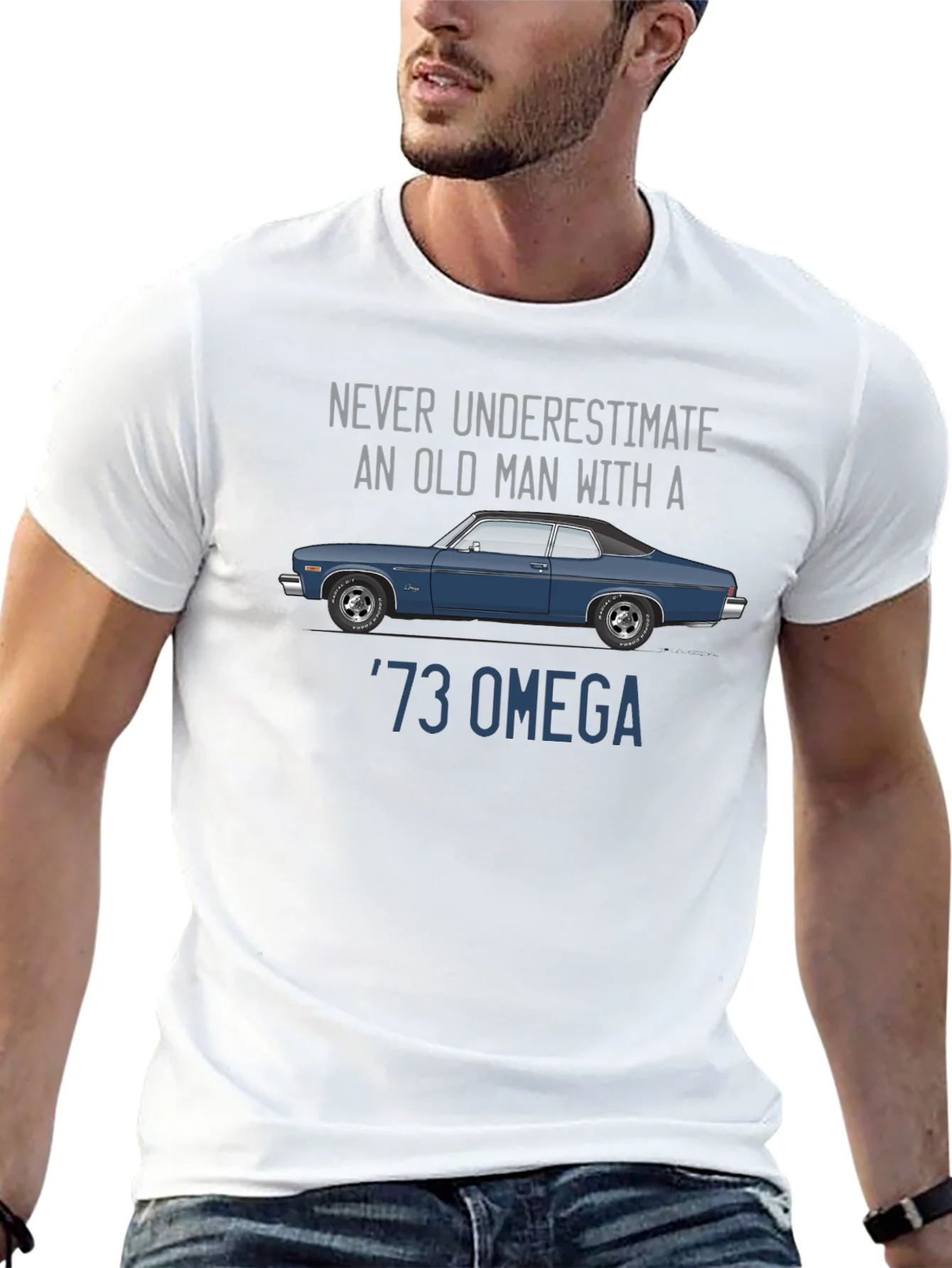 73 Omega Car T-Shirt - Never Underestimate