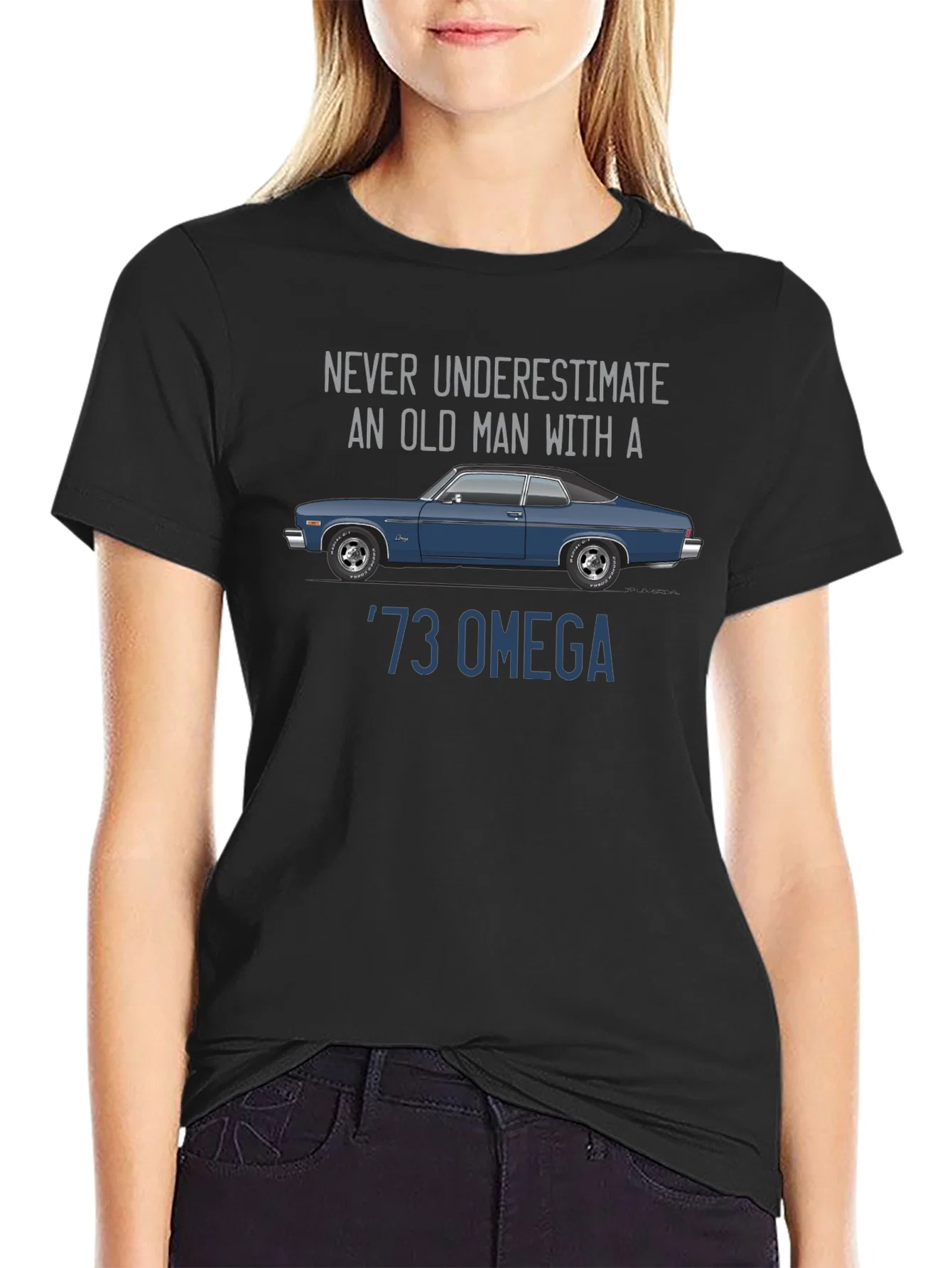 73 Omega Car T-Shirt - Never Underestimate