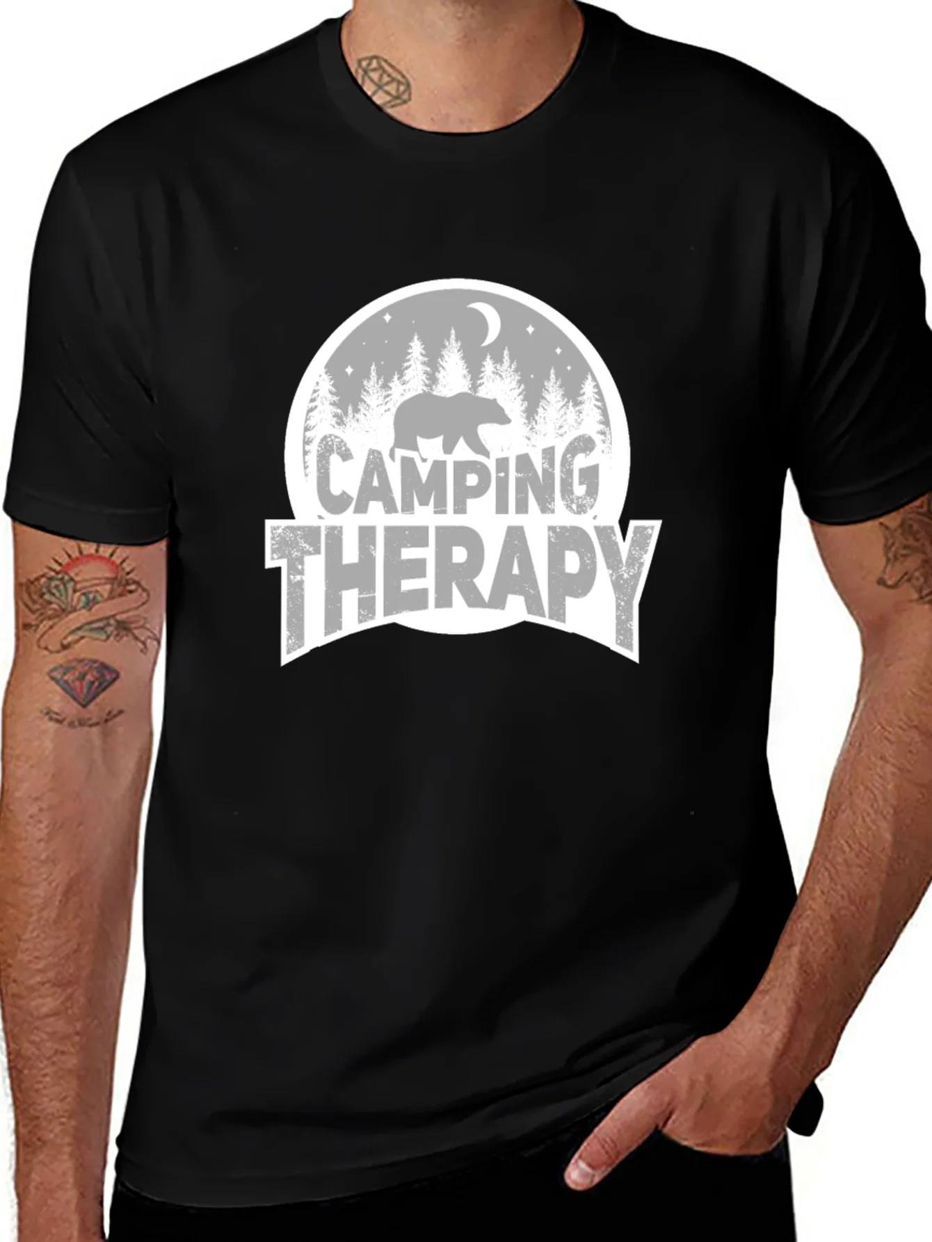 Camping Therapy Graphic T-Shirt