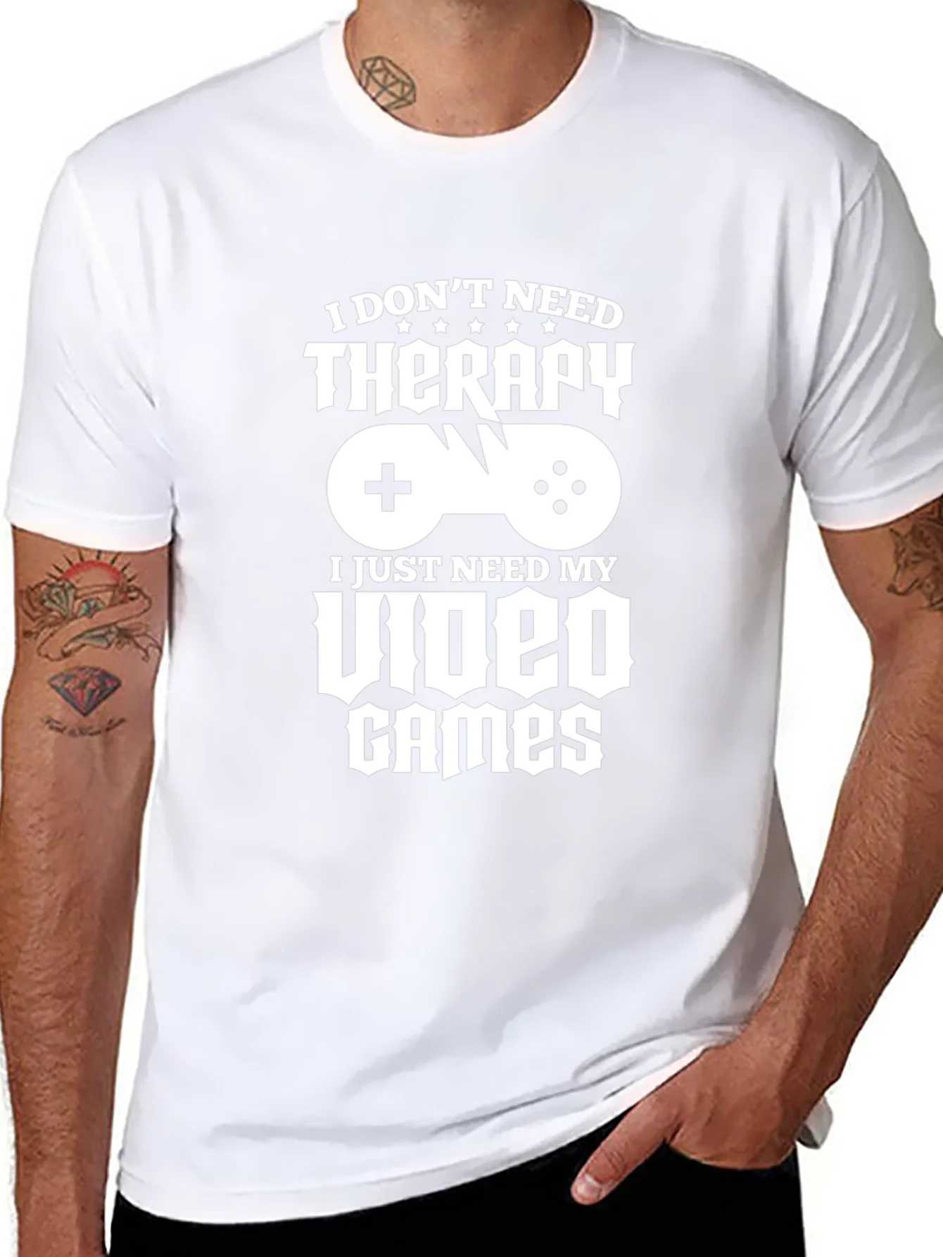Funny Gamer T-Shirt - Video Games Therapy Tee
