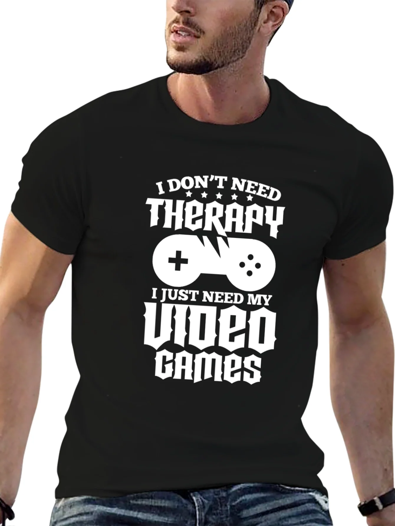 Funny Gamer T-Shirt - Video Games Therapy Tee