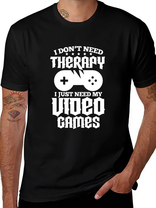 Funny Gamer T-Shirt - Video Games Therapy Tee