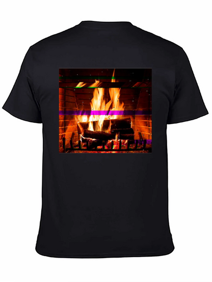 Cozy Fireplace Graphic T-Shirt