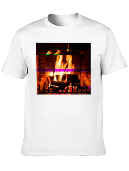 Cozy Fireplace Graphic T-Shirt