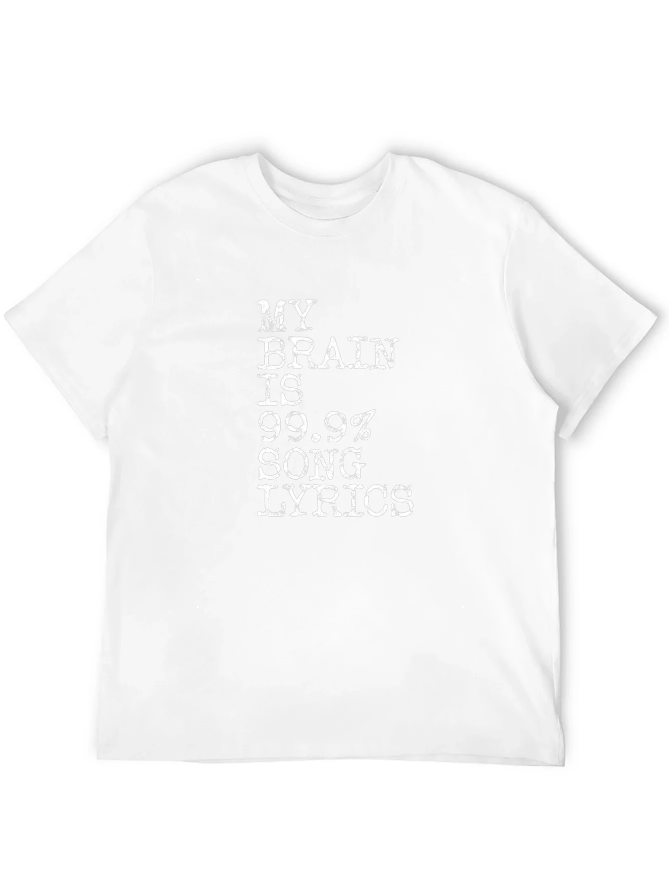 My Brain Song Lyrics Black Cotton T-Shirt