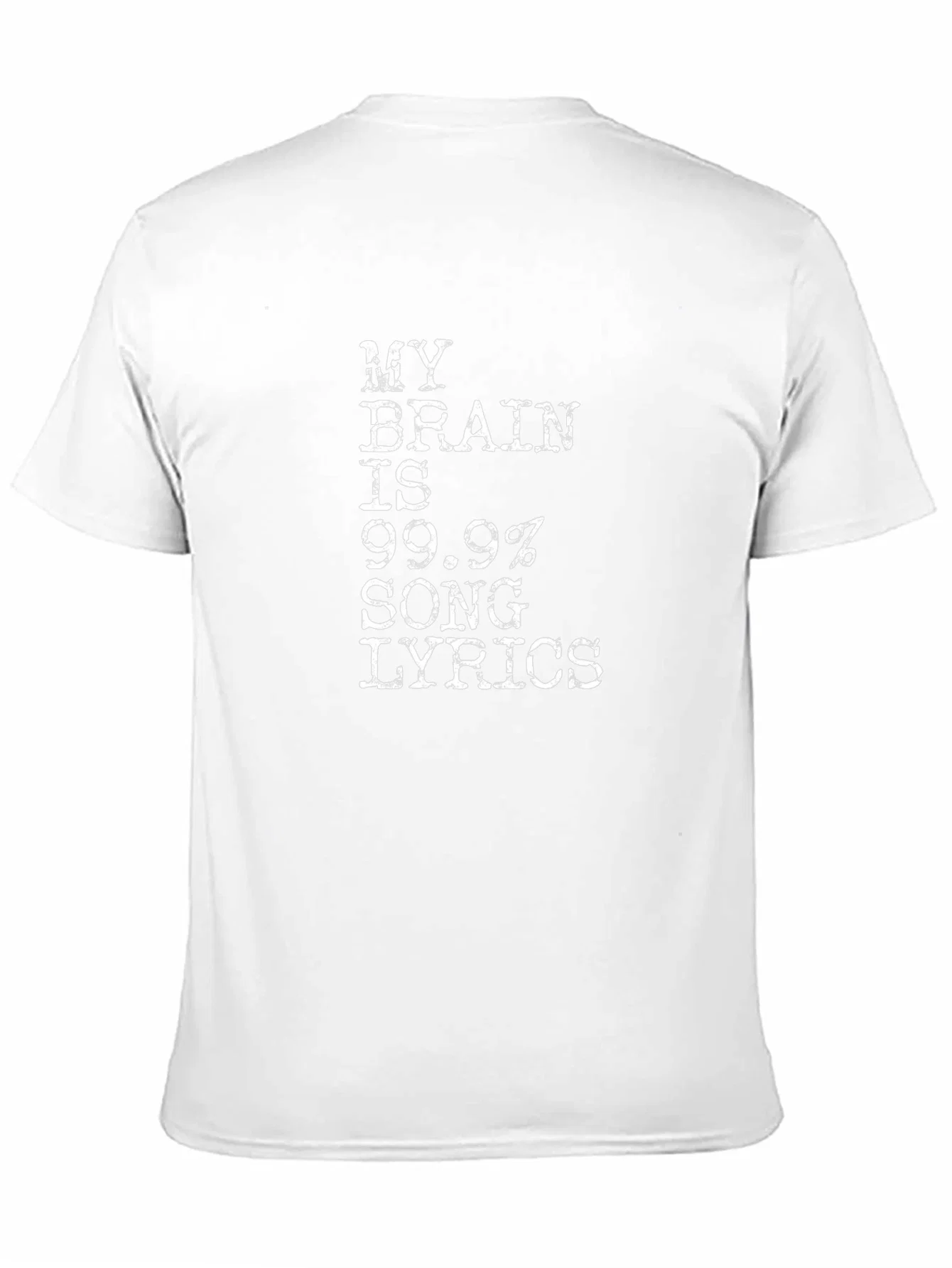 My Brain Song Lyrics Black Cotton T-Shirt