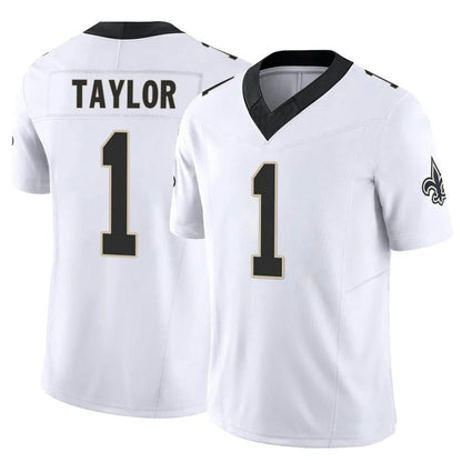 NO.Saints #1 Alontae Taylor Player White Vapor F.U.S.E. Limited Football Jerseys