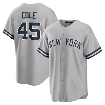 NY.Yankees #45 Gerrit Cole Player Gray Home Limited Baseball Jerseys