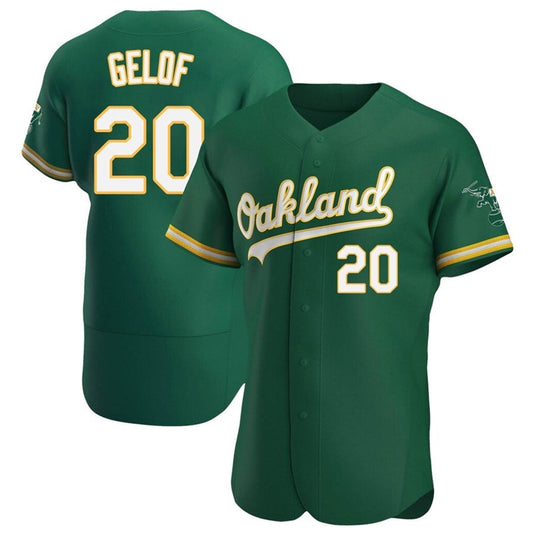 Athletics #20 Zack Gelof Player Green Home Limited Elite Baseball Jerseys