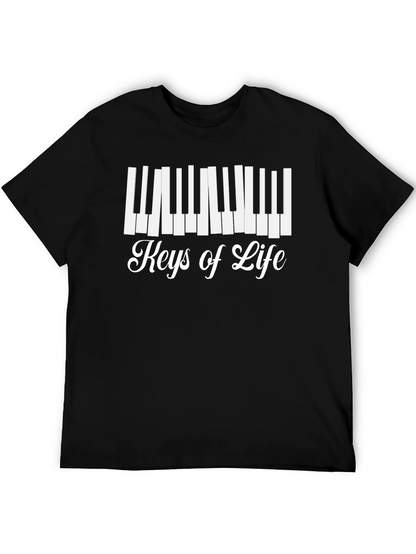 Keys of Life Graphic Tee - Musicians Black T-Shirt