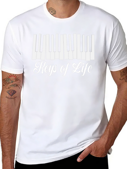 Keys of Life Graphic Tee - Musicians Black T-Shirt