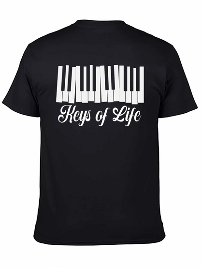 Keys of Life Graphic Tee - Musicians Black T-Shirt