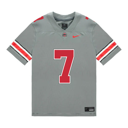 Jermaine Mathews Jr. Ohio State Buckeyes Jersey – Grey