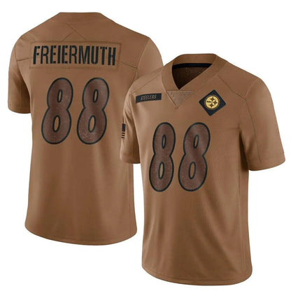 P.Steelers #88 Pat Freiermuth Player Brown Salute To Service Limited Football Jerseys