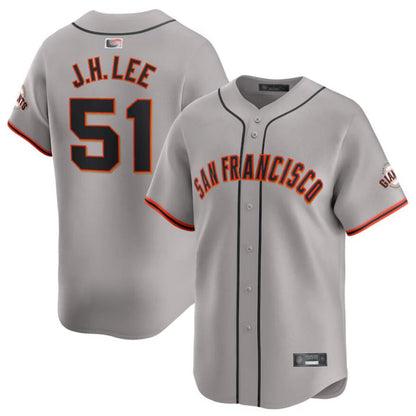 S.Francisco Giants #51 Jung Hoo Lee Player Gray Home Limited Baseball Jerseys