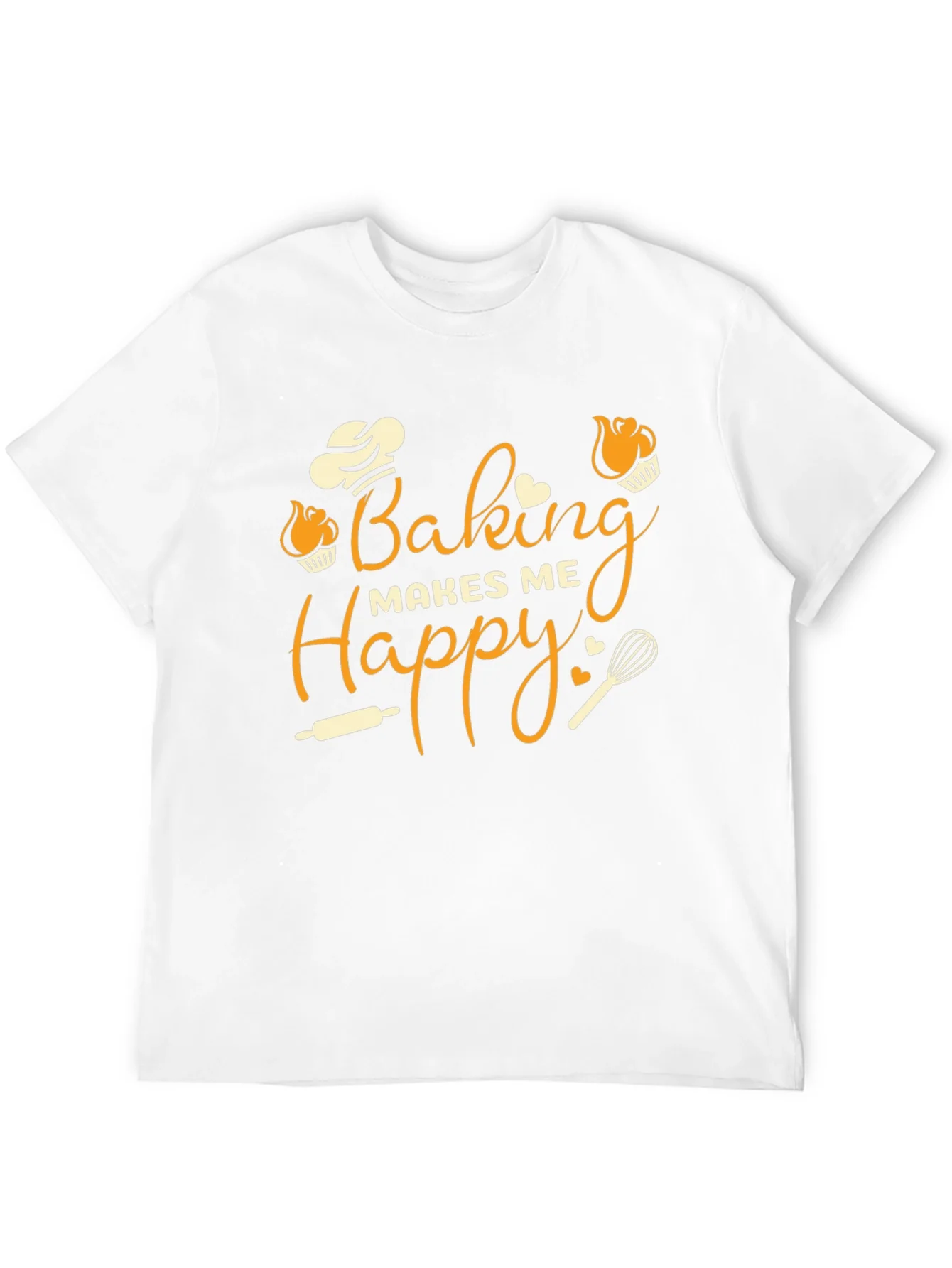 Baking Makes Me Happy Graphic T-Shirt