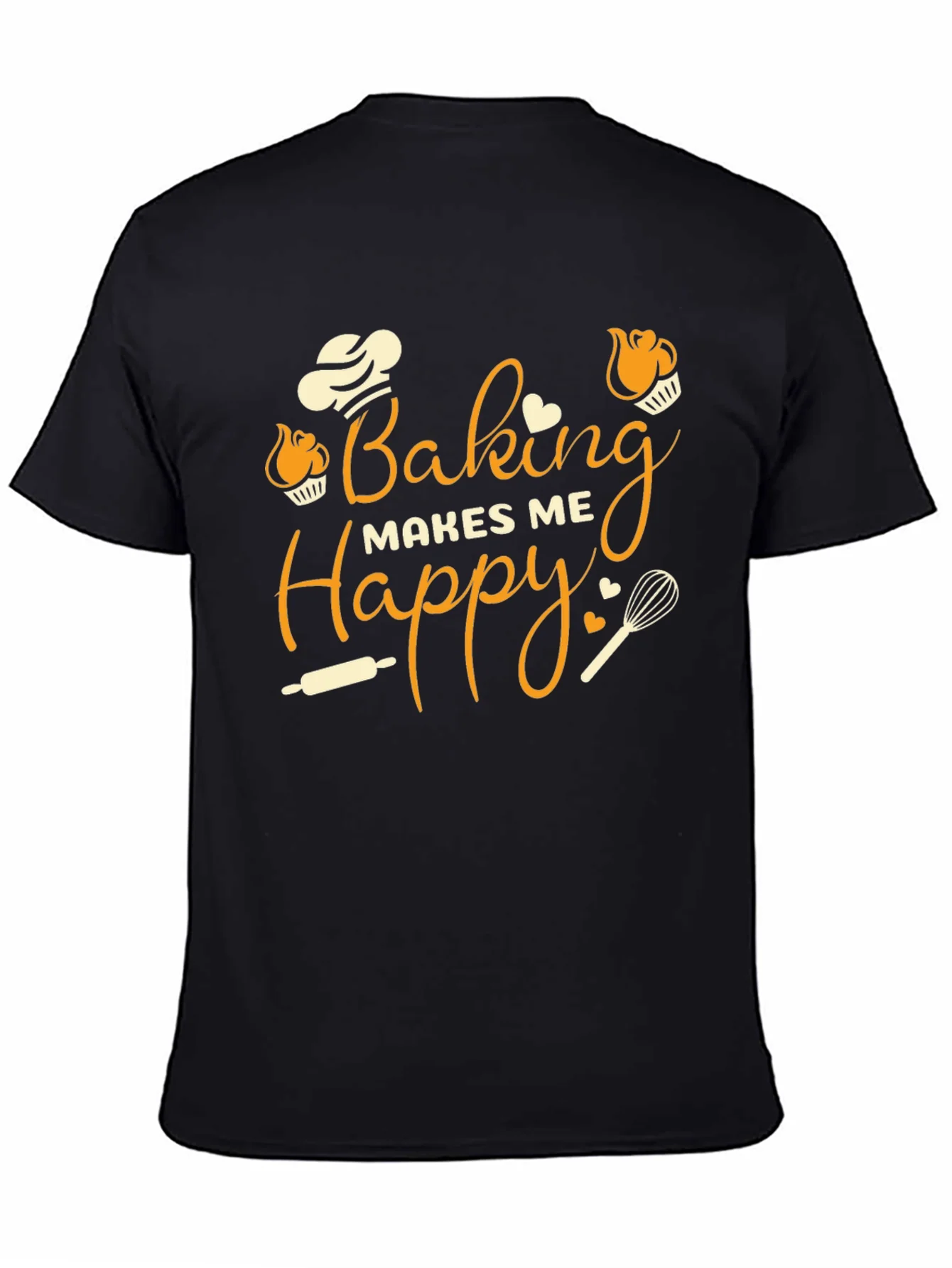 Baking Makes Me Happy Graphic T-Shirt