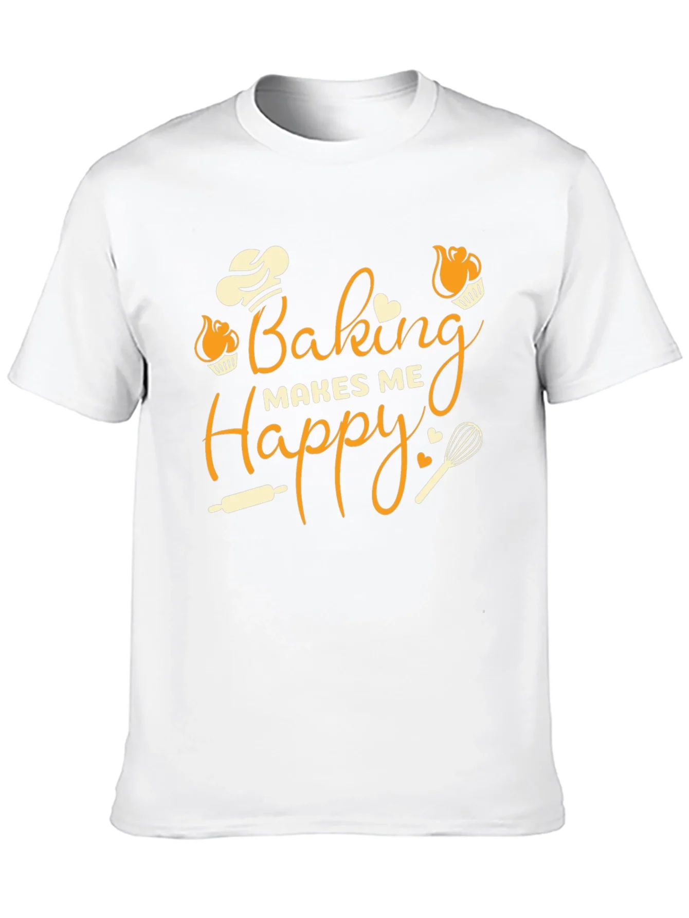 Baking Makes Me Happy Graphic T-Shirt