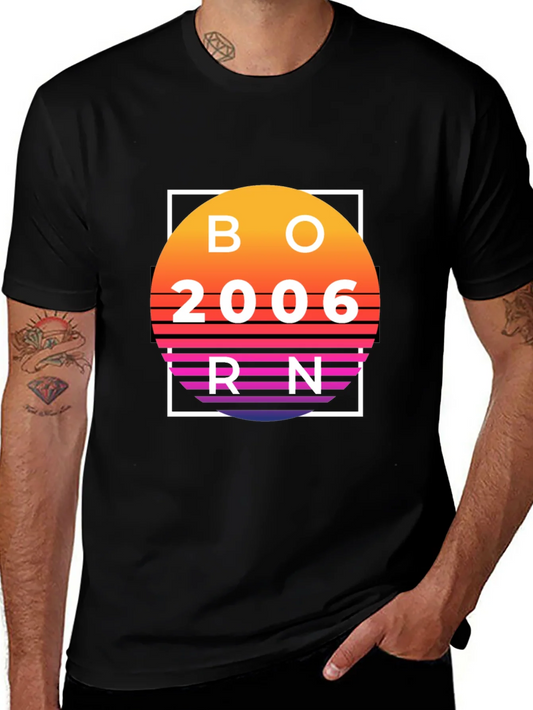 Born in 2006 Retro Sunset T-Shirt
