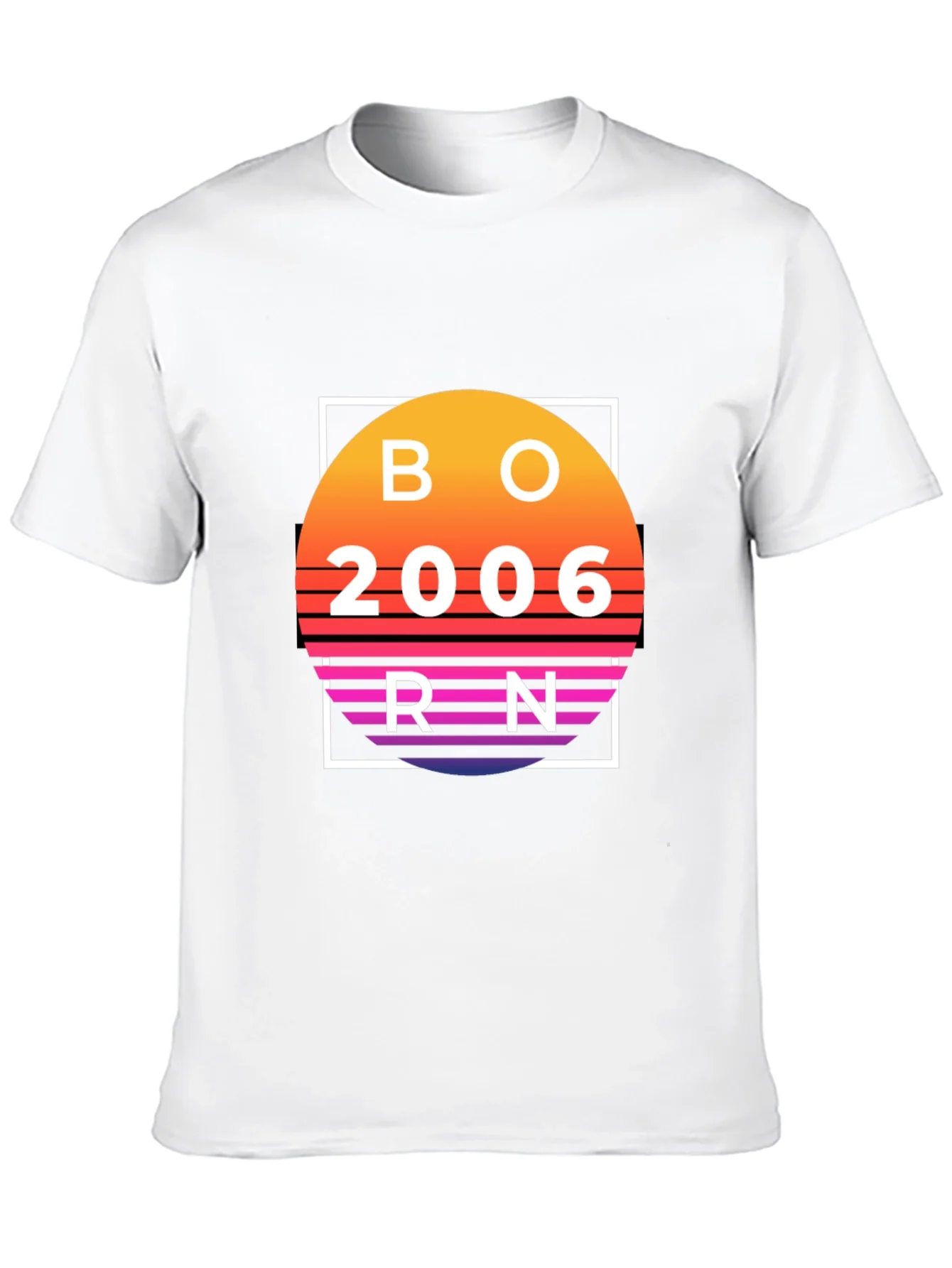 Born in 2006 Retro Sunset T-Shirt