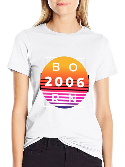 Born in 2006 Retro Sunset T-Shirt