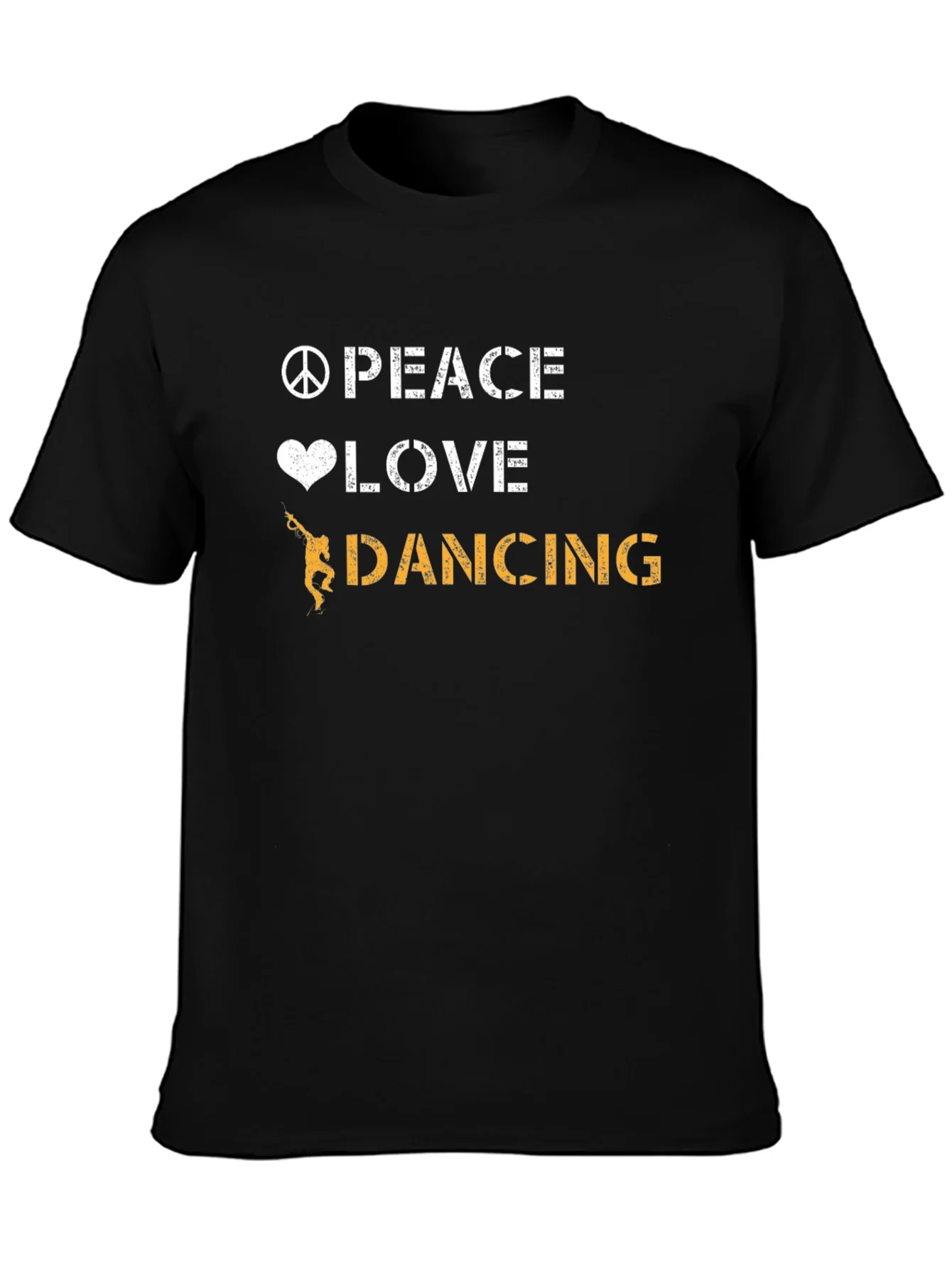Peace Love Dancing Graphic Tee - Cool Dancer T-Shirt