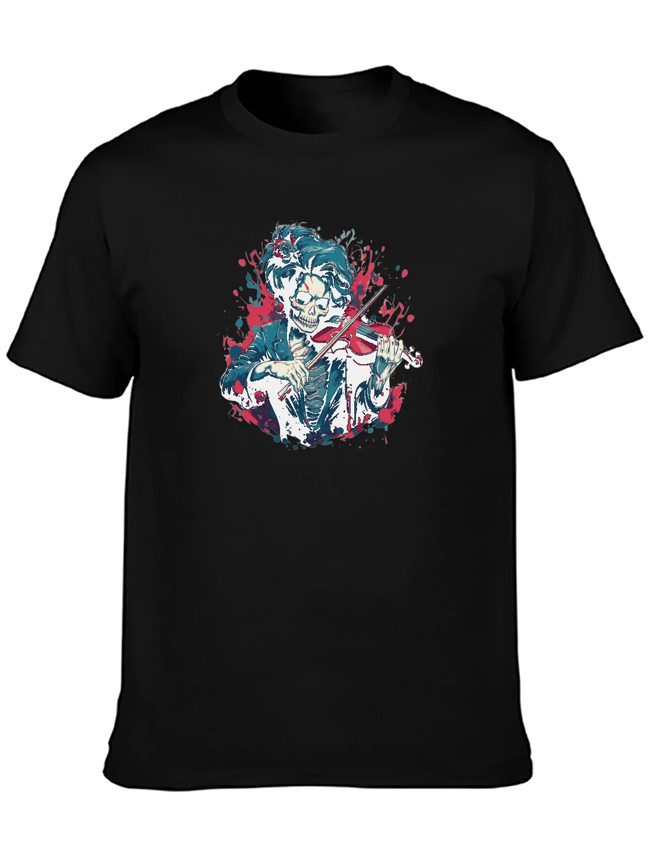 Skeleton Violinist Graphic Tee - Unique Music Lover Shirt