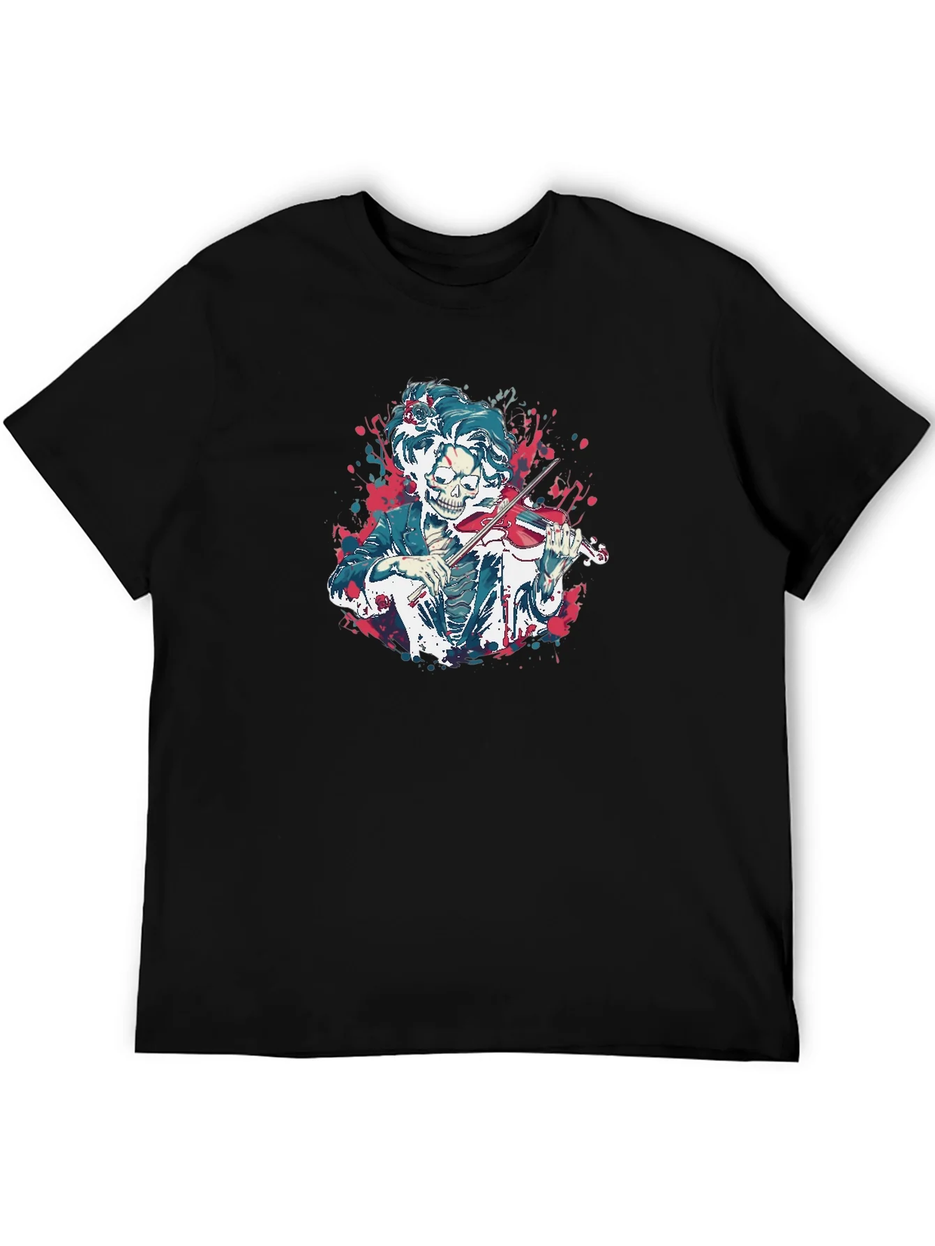 Skeleton Violinist Graphic Tee - Unique Music Lover Shirt