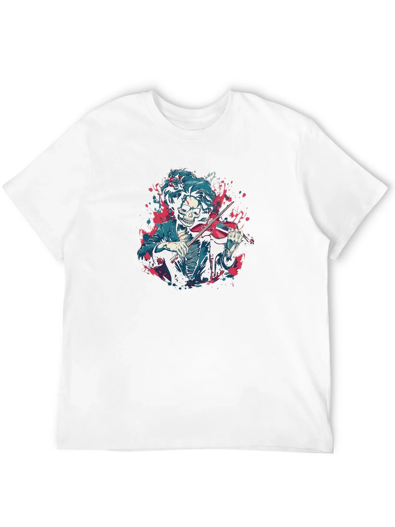 Skeleton Violinist Graphic Tee - Unique Music Lover Shirt