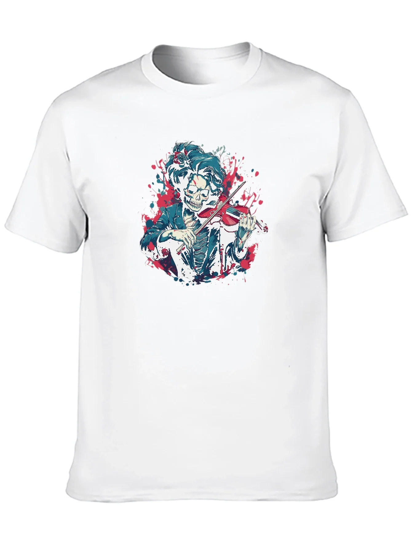 Skeleton Violinist Graphic Tee - Unique Music Lover Shirt