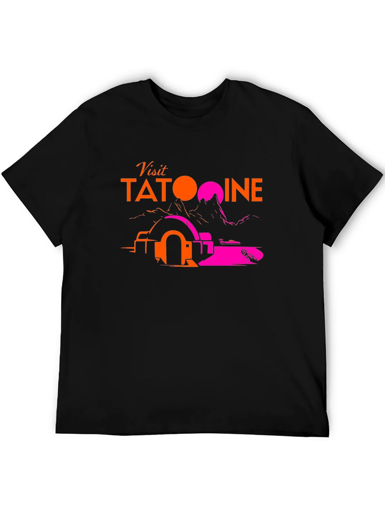 Visit Tatooine Black T-Shirt - Sci-Fi Graphic Tee