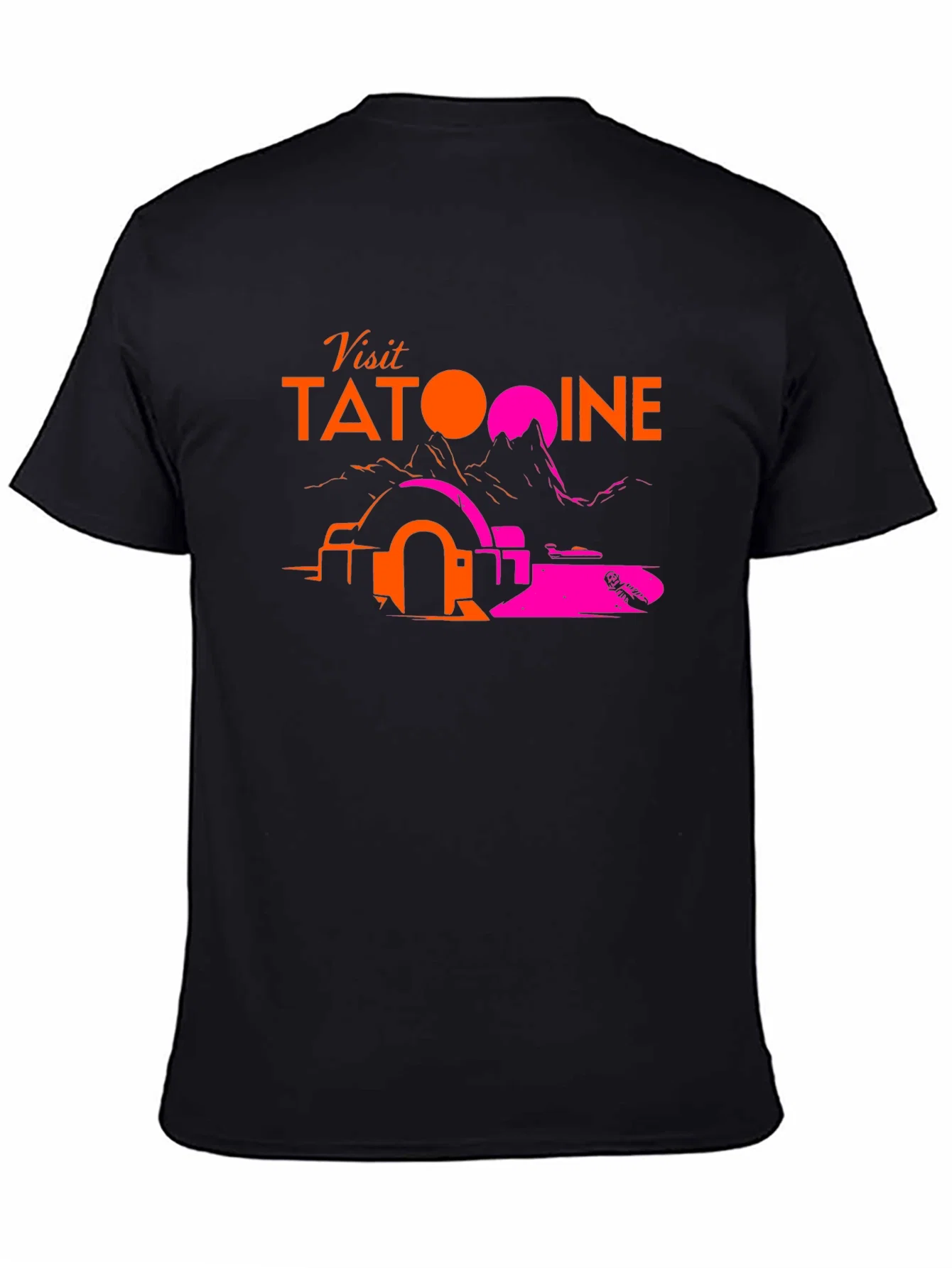 Visit Tatooine Black T-Shirt - Sci-Fi Graphic Tee