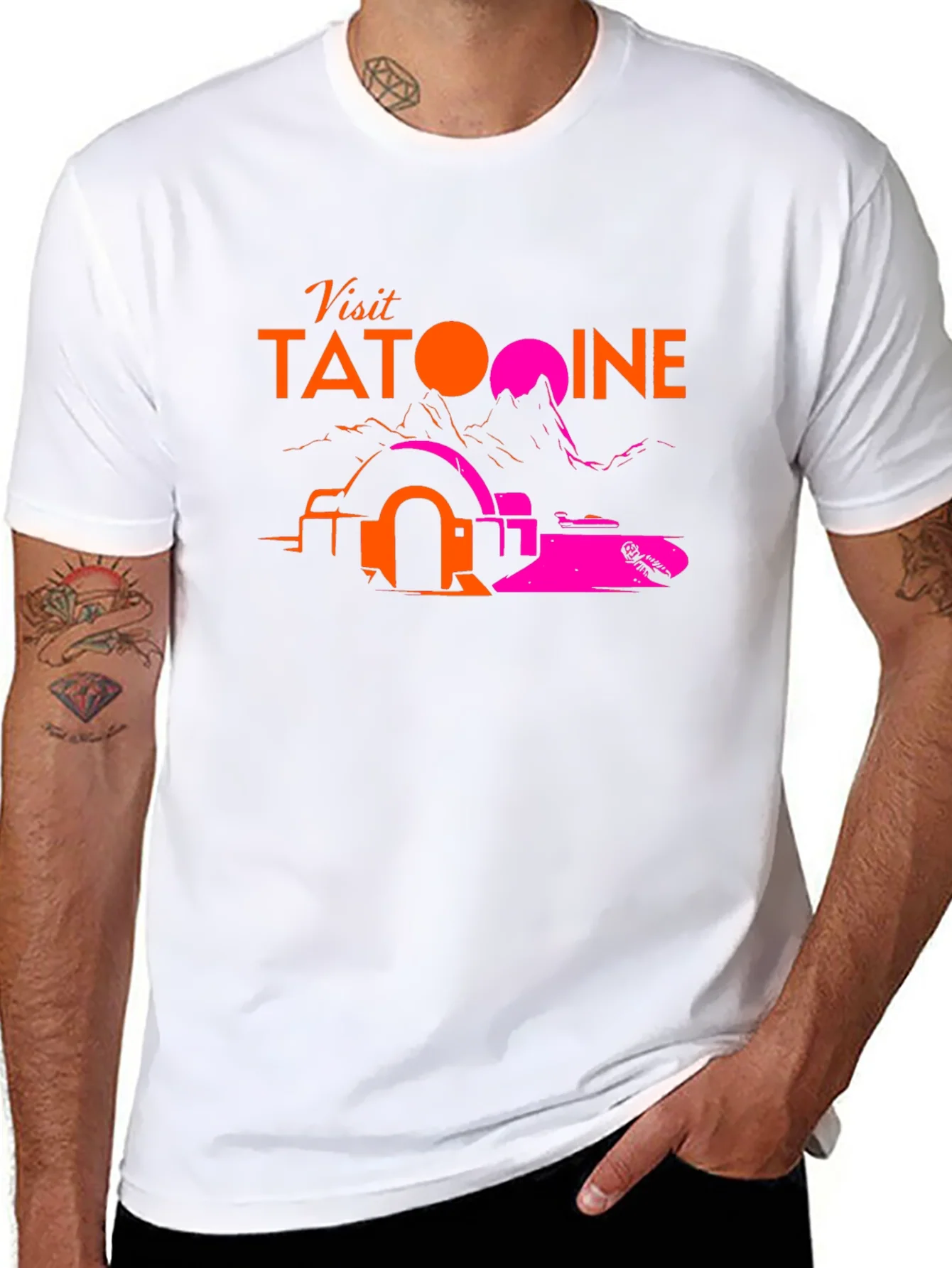 Visit Tatooine Black T-Shirt - Sci-Fi Graphic Tee