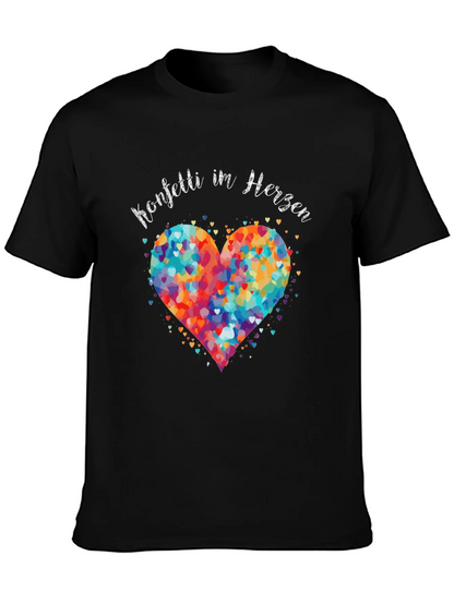 Confetti Heart Graphic T-Shirt - Unisex