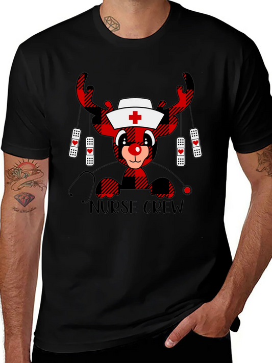 Nurse Crew Reindeer Christmas T-Shirt