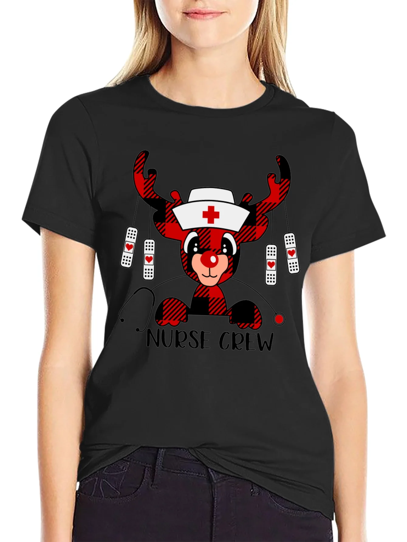 Nurse Crew Reindeer Christmas T-Shirt