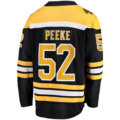 Andrew Peeke Boston Bruins   Home Premier Breakaway  Jersey - Black