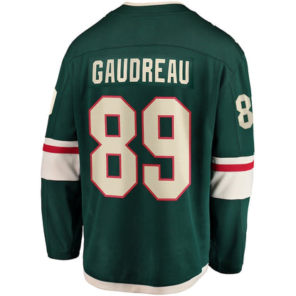 Frederick Gaudreau Minnesota Wild   Home Breakaway  Jersey - Green