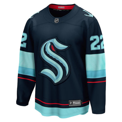 Men's Seattle Kraken Oliver Bjorkstrand Fanatics Deep Sea Blue Home Breakaway Player Jersey