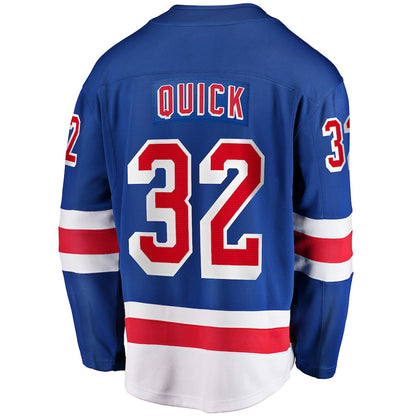 Jonathan Quick New York Rangers   Home Breakaway Jersey - Blue