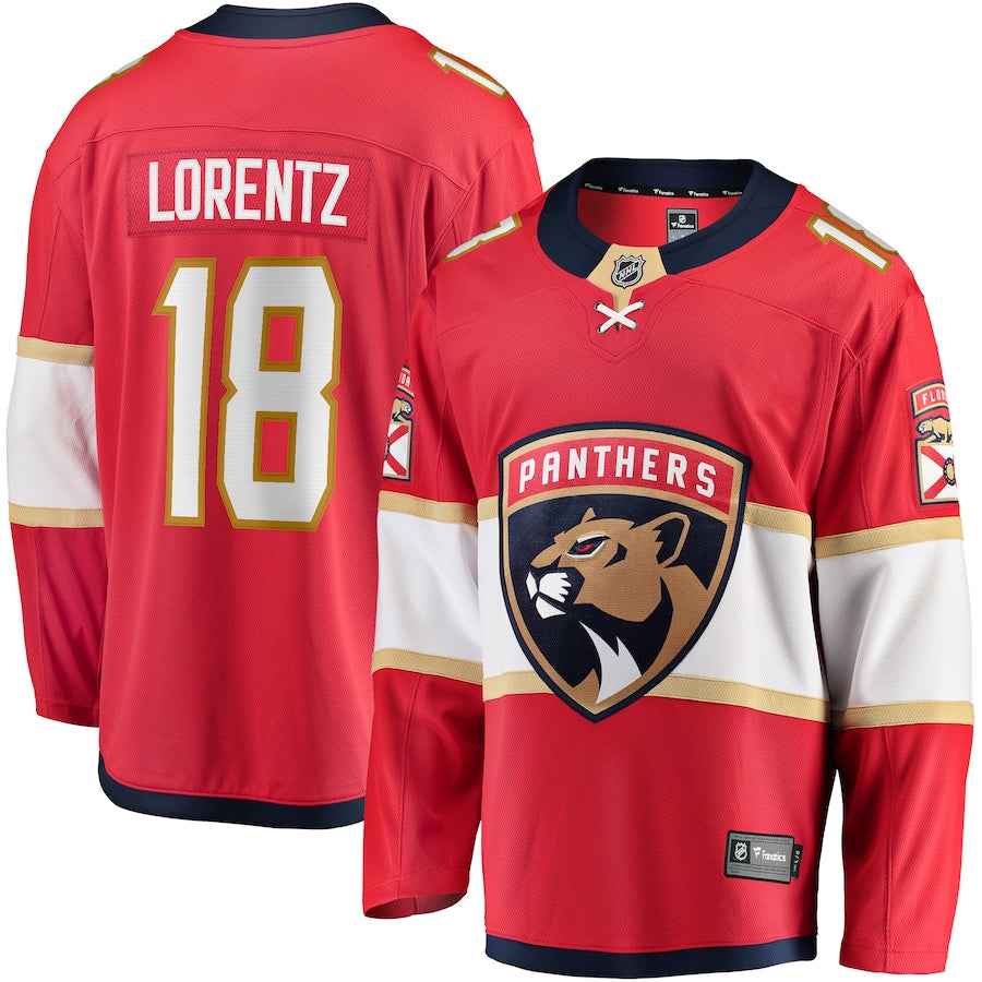 Steven Lorentz Florida Panthers   Home Breakaway Jersey - Red