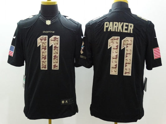 Men's Miami Dolphins DeVante Parker #11 Black Game Player Jersey1