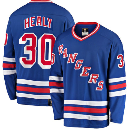 Glenn Healy New York Rangers   Premier Breakaway Retired  Jersey - Blue