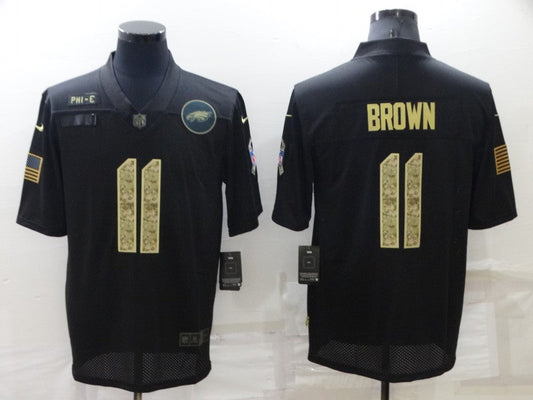 Men's Philadelphia Eagles A.J. Brown #11 Black Player Jersey1