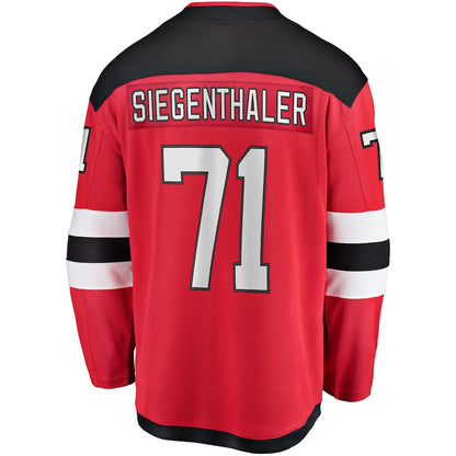 Jonas Siegenthaler New Jersey Devils   Home Breakaway  Jersey - Red