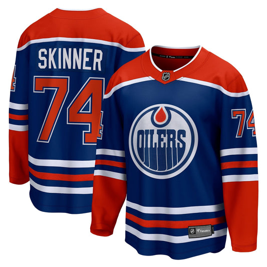 Stuart Skinner Edmonton Oilers   Home Breakaway  Jersey - Royal