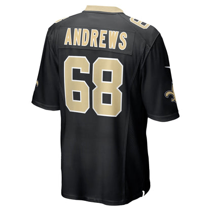 Josh Andrews New Orleans Saints Nike Game   Jersey - Black